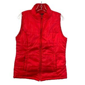 Jackson Hole Outerwear Womens Sleeveless Full Zip Red Vest Pockets Medium